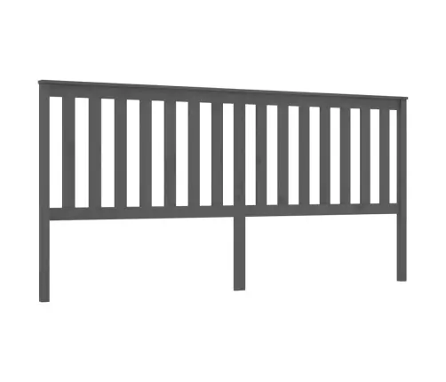 Gultas Galvgalis, Pelēks, 206X6X101 Cm, Priedes Masīvkoks Vidaxl