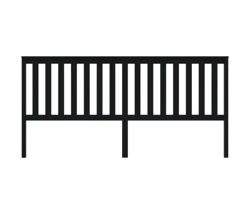 Gultas Galvgalis, Melns, 206X6X101 Cm, Priedes Masīvkoks Vidaxl