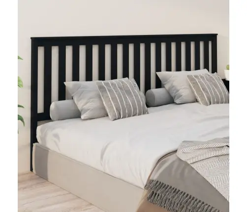 Gultas Galvgalis, Melns, 206X6X101 Cm, Priedes Masīvkoks Vidaxl