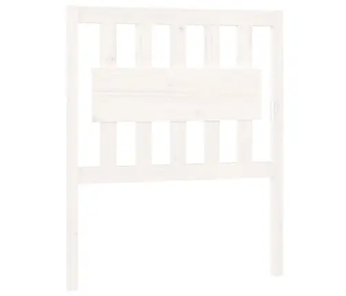 Lovos Galvūgalis, Baltas, 80,5X4X100cm Pušies Medienos Masyvas