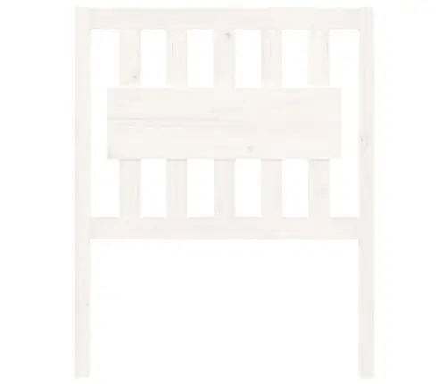Lovos Galvūgalis, Baltas, 80,5X4X100cm Pušies Medienos Masyvas