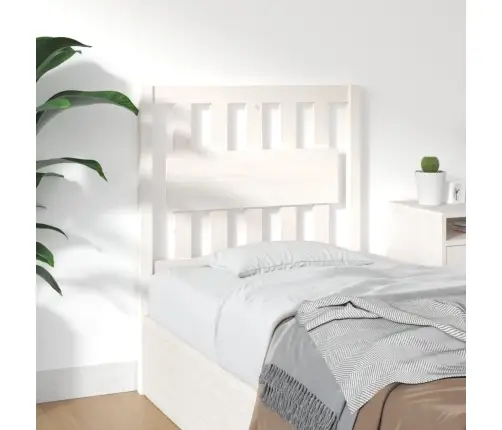 Lovos Galvūgalis, Baltas, 80,5X4X100cm Pušies Medienos Masyvas