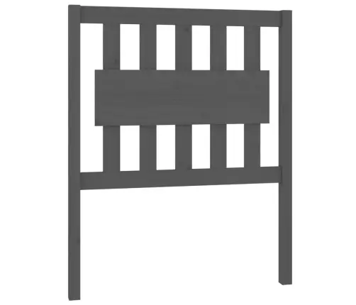 Gultas Galvgalis, Pelēks, 80,5X4X100 Cm, Priedes Masīvkoks Vidaxl