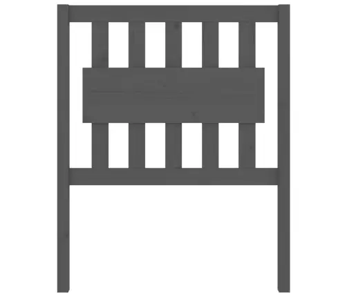 Gultas Galvgalis, Pelēks, 80,5X4X100 Cm, Priedes Masīvkoks Vidaxl