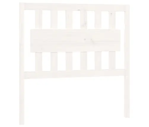 Lovos Galvūgalis, Baltas, 95,5X4X100cm Pušies Medienos Masyvas