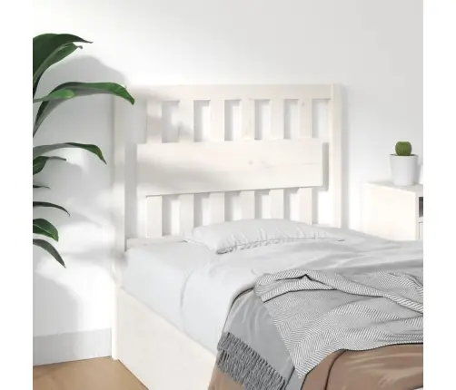 Lovos Galvūgalis, Baltas, 95,5X4X100cm Pušies Medienos Masyvas