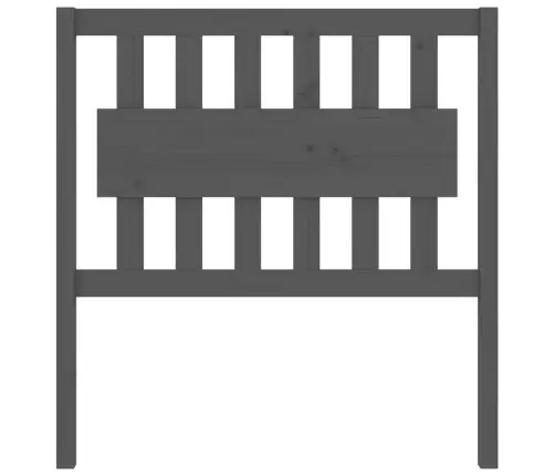 Lovos Galvūgalis, Pilkas, 95,5X4X100cm Pušies Medienos Masyvas