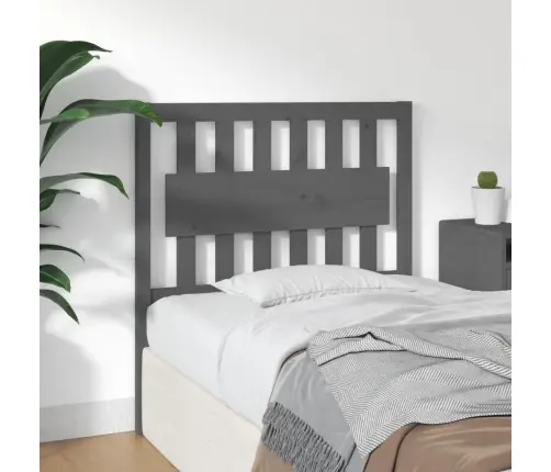 Lovos Galvūgalis, Pilkas, 95,5X4X100cm Pušies Medienos Masyvas