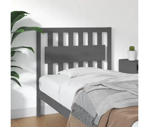 Lovos Galvūgalis, Pilkas, 95,5X4X100cm Pušies Medienos Masyvas