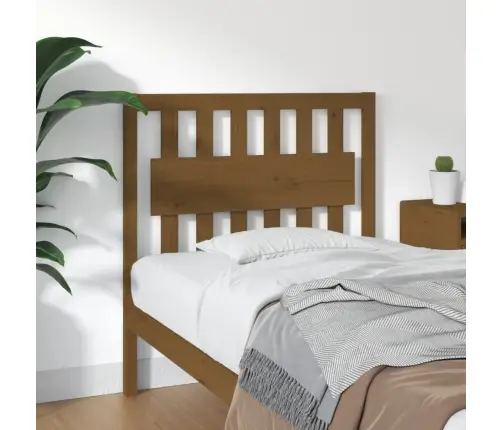 Gultas Galvgalis, Medus Brūns, 95,5X4X100 Cm, Priedes Masīvkoks Vidaxl