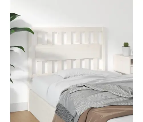 Gultas Galvgalis, Balts, 105,5X4X100 Cm, Priedes Masīvkoks Vidaxl
