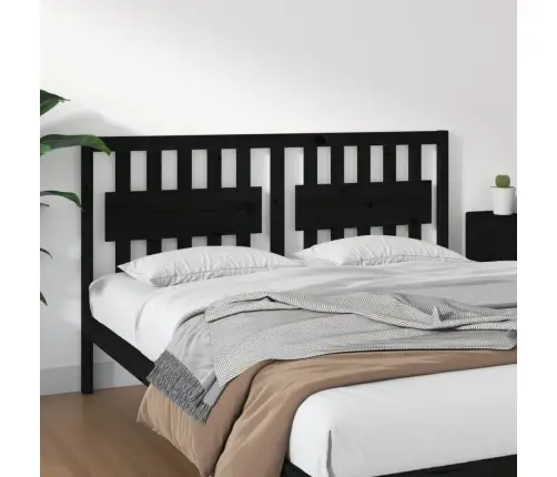 Lovos Galvūgalis, Juodas, 155,5X4X100cm Pušies Masyvas