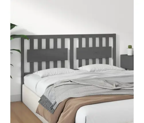 Gultas Galvgalis, Pelēks, 165,5X4X100 Cm, Priedes Masīvkoks Vidaxl