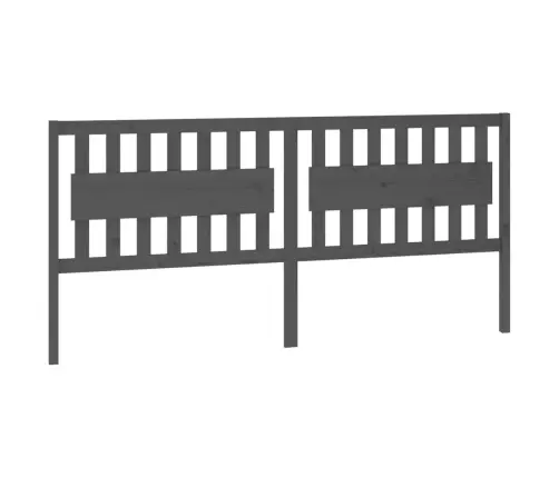 Gultas Galvgalis, Pelēks, 205,5X4X100 Cm, Priedes Masīvkoks Vidaxl