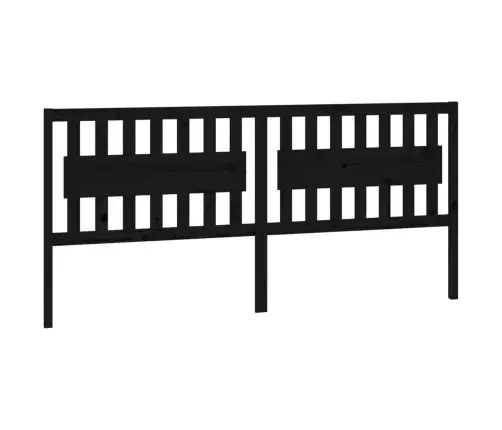 Gultas Galvgalis, Melns, 205,5X4X100 Cm, Priedes Masīvkoks Vidaxl