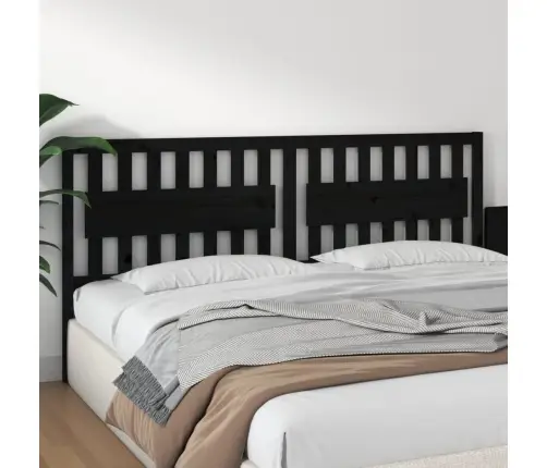 Gultas Galvgalis, Melns, 205,5X4X100 Cm, Priedes Masīvkoks Vidaxl