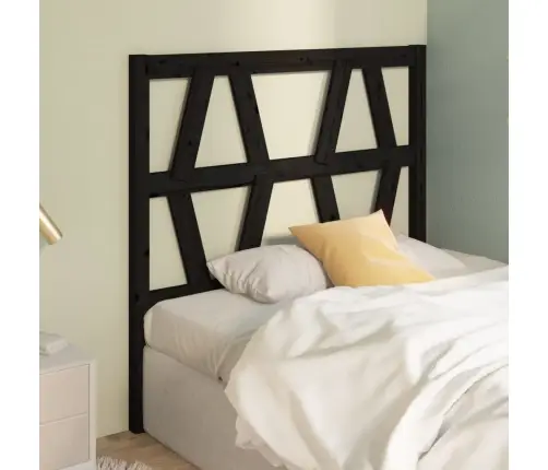 Gultas Galvgalis, Melns, 81X4X100 Cm, Priedes Masīvkoks Vidaxl