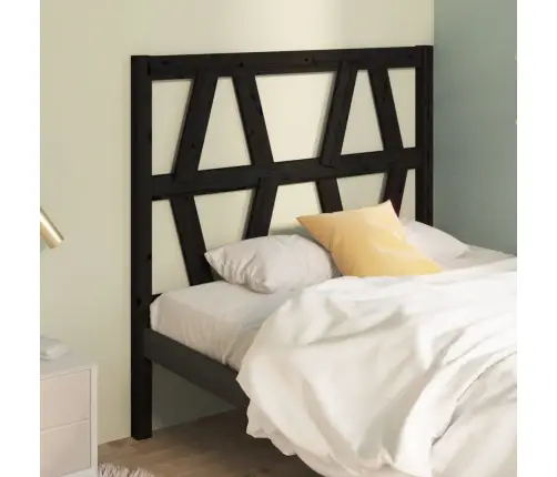 Gultas Galvgalis, Melns, 81X4X100 Cm, Priedes Masīvkoks Vidaxl