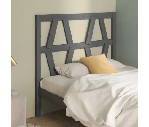 Gultas Galvgalis, Pelēks, 96X4X100 Cm, Priedes Masīvkoks Vidaxl