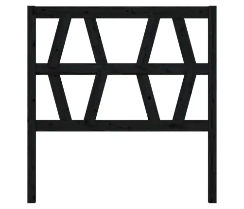 Lovos Galvūgalis, Juodas, 96X4X100cm Pušies Medienos Masyvas