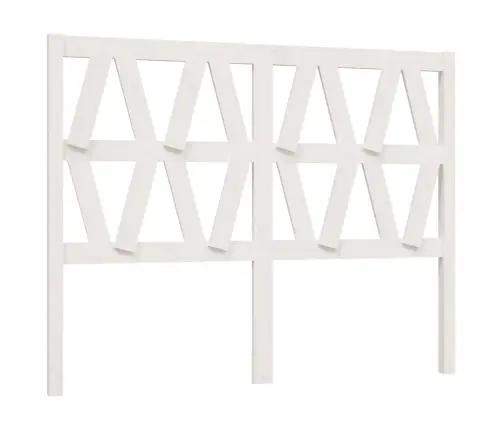 Lovos Galvūgalis, Baltas, 126X4X100cm Pušies Medienos Masyvas