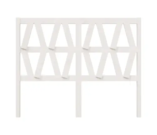 Lovos Galvūgalis, Baltas, 126X4X100cm Pušies Medienos Masyvas