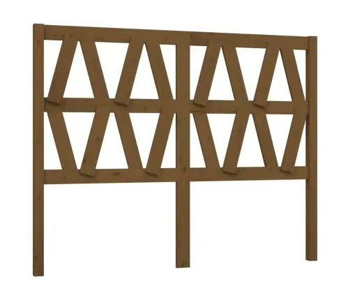 Gultas Galvgalis, Medus Brūns, 126X4X100 Cm, Priedes Masīvkoks Vidaxl