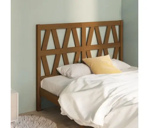 Gultas Galvgalis, Medus Brūns, 126X4X100 Cm, Priedes Masīvkoks Vidaxl