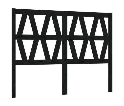 Gultas Galvgalis, Melns, 126X4X100 Cm, Priedes Masīvkoks Vidaxl