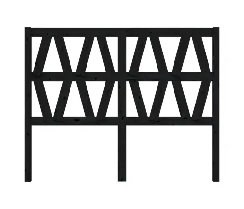 Gultas Galvgalis, Melns, 126X4X100 Cm, Priedes Masīvkoks Vidaxl