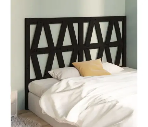Gultas Galvgalis, Melns, 126X4X100 Cm, Priedes Masīvkoks Vidaxl