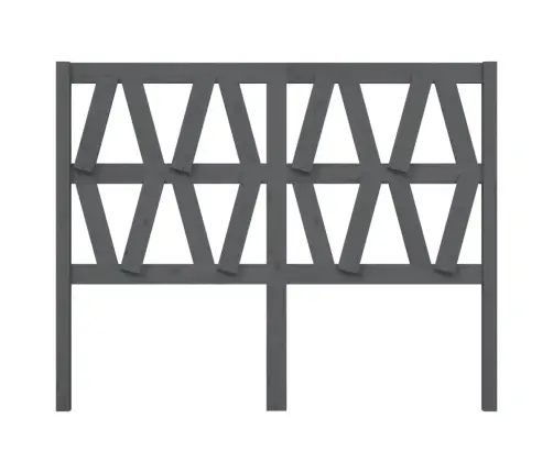 Gultas Galvgalis, Pelēks, 146X4X100 Cm, Priedes Masīvkoks Vidaxl