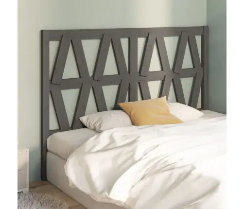 Gultas Galvgalis, Pelēks, 146X4X100 Cm, Priedes Masīvkoks Vidaxl