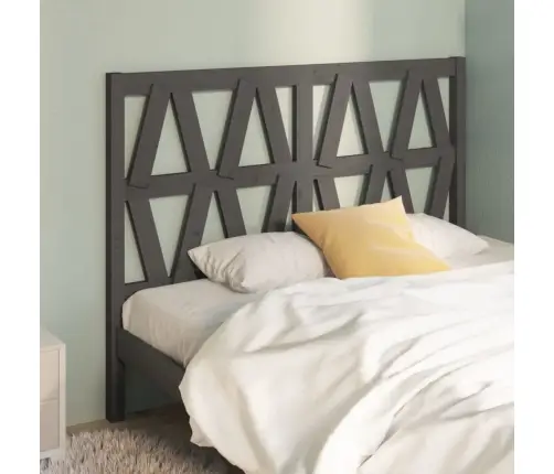 Gultas Galvgalis, Pelēks, 146X4X100 Cm, Priedes Masīvkoks Vidaxl