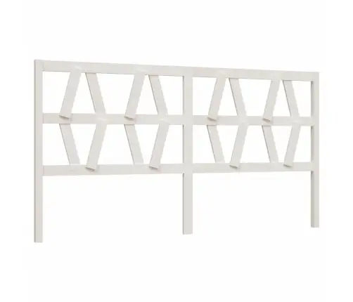 Lovos Galvūgalis, Baltas, 206X4X100cm Pušies Medienos Masyvas