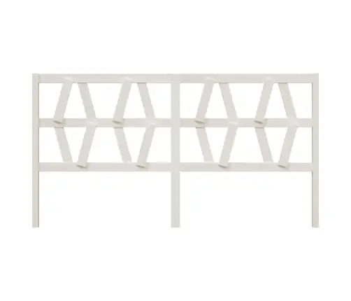 Lovos Galvūgalis, Baltas, 206X4X100cm Pušies Medienos Masyvas