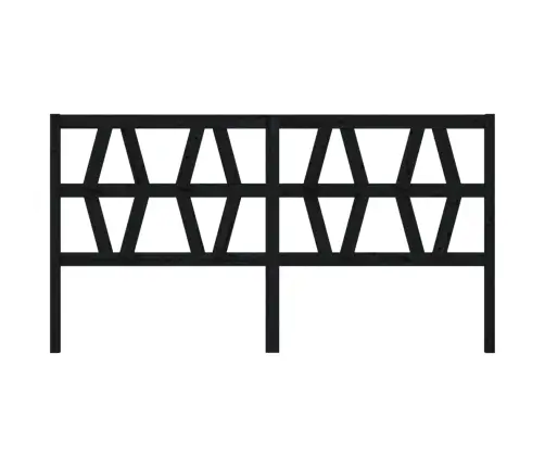 Gultas Galvgalis, Melns, 206X4X100 Cm, Priedes Masīvkoks Vidaxl