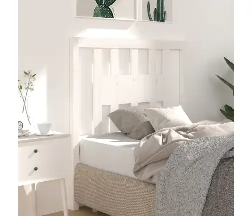 Voodipeats, Valge, 96 X 4 X 100 cm Männipuit