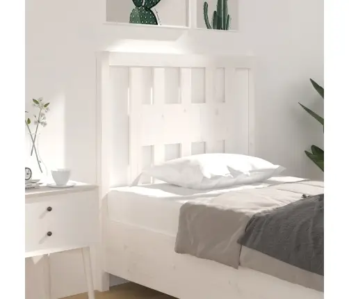 Voodipeats, Valge, 96 X 4 X 100 cm Männipuit