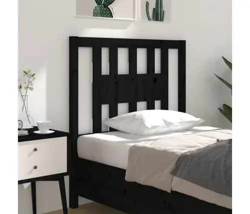 Galvgalis, Melns, 96X4X100 Cm, Priedes Masīvkoks Vidaxl