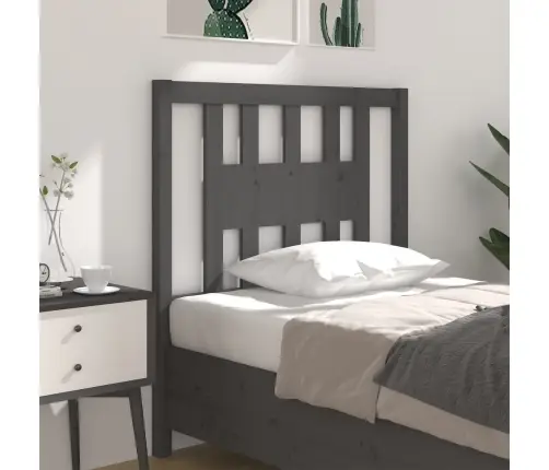 Galvgalis, Pelēks, 106X4X100 Cm, Priedes Masīvkoks Vidaxl