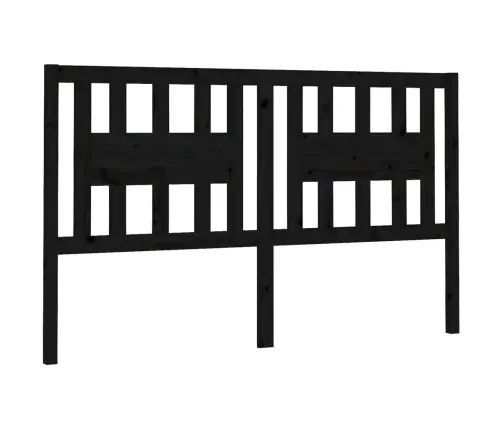 Galvūgalis, Juodas, 146X4X100cm Pušies Medienos Masyvas