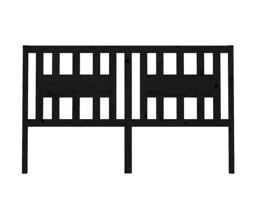 Galvūgalis, Juodas, 146X4X100cm Pušies Medienos Masyvas