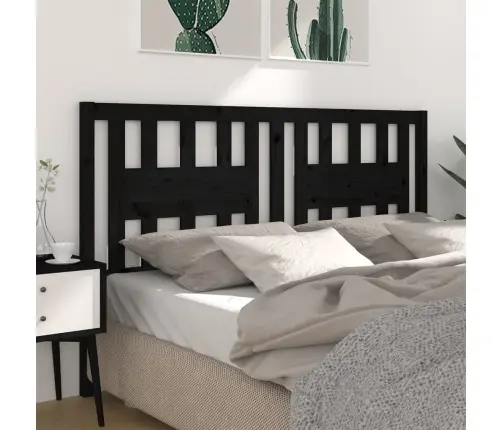 Galvgalis, Melns, 166X4X100 Cm, Priedes Masīvkoks Vidaxl