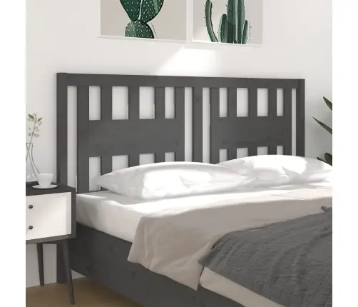 Galvgalis, Pelēks, 186X4X100 Cm, Priedes Masīvkoks Vidaxl