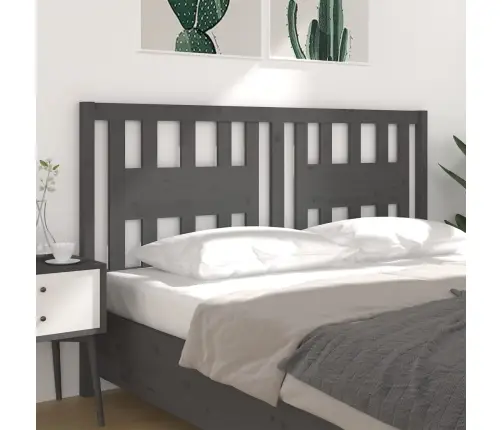 Galvgalis, Pelēks, 206X4X100 Cm, Priedes Masīvkoks Vidaxl