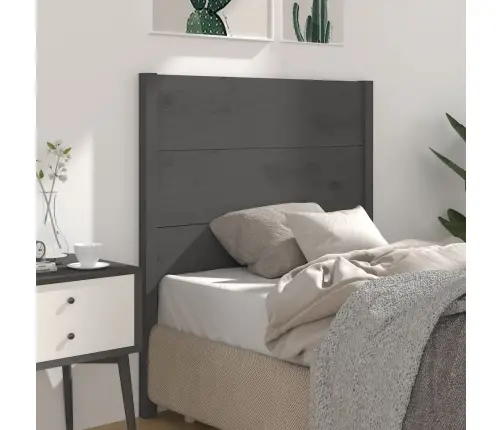 Galvgalis, Pelēks, 96X4X100 Cm, Priedes Masīvkoks Vidaxl