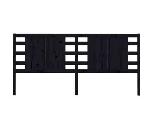 Galvūgalis, Juodas, 126X4X100cm Pušies Medienos Masyvas Galvūgalis, Juodas, 126X4X100cm Pušies Medienos Masyvas
