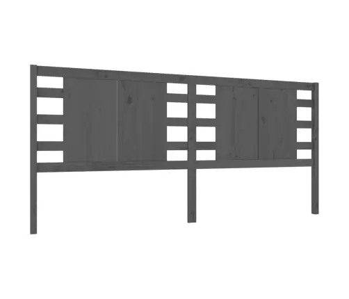 Galvūgalis, Pilkas, 206X4X100cm Pušies Medienos Masyvas Galvūgalis, Pilkas, 206X4X100cm Pušies Medienos Masyvas