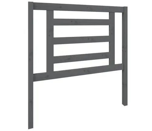 Lovos Galvūgalis, Pilkas, 96X4X100cm Pušies Medienos Masyvas